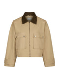 Rivera Canvas Boxy Jacket - Sand