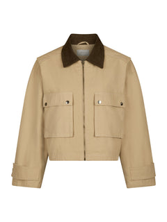 Rivera Canvas Boxy Jacket - Sand