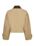 Rivera Canvas Boxy Jacket - Sand