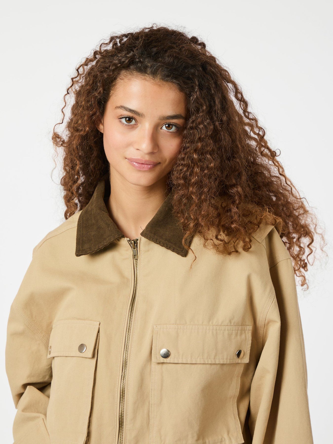 Rivera Canvas Boxy Jacket - Sand