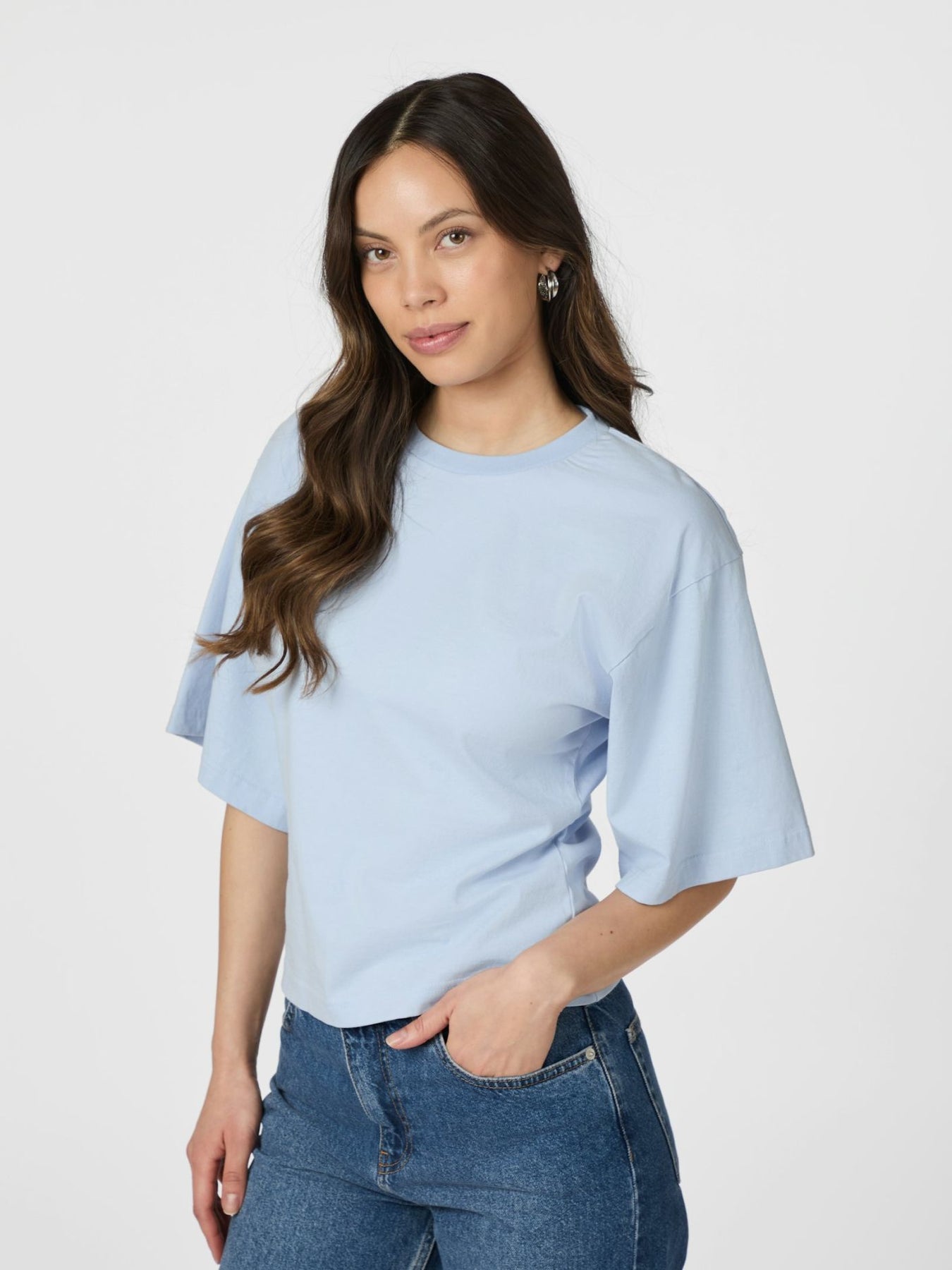 Asha Boxy Tee - Ljusblå