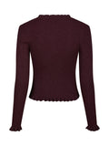 Eshra Knit Blouse - Wine