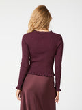 Eshra Knit Blouse - Wine