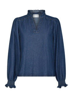Emmeline Denim Blouse - Dark Blue