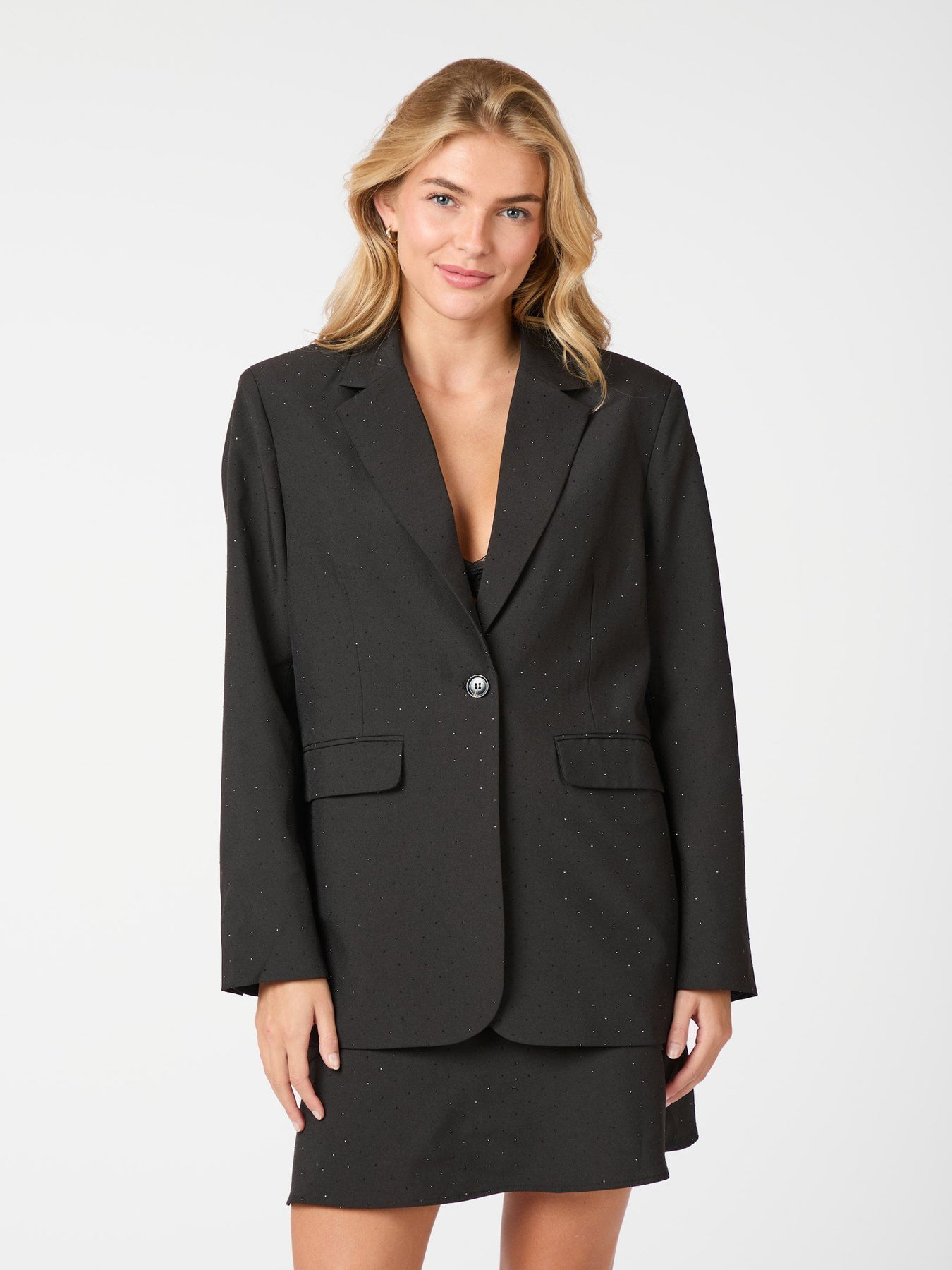 Gaby Bedazzled Blazer - Black