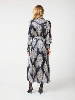 Novalee Paisley Drop Dress - Navy