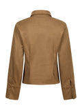 Rosa Faux Suede Skjorta - Cognac