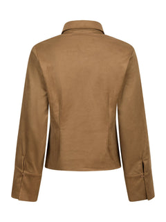 Rosa Faux Suede Shirt - Cognac