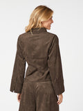 Rosa Faux Suede Shirt - Mörkbrun