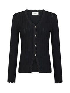 Clara Stitch Knit Blouse - Dark Navy