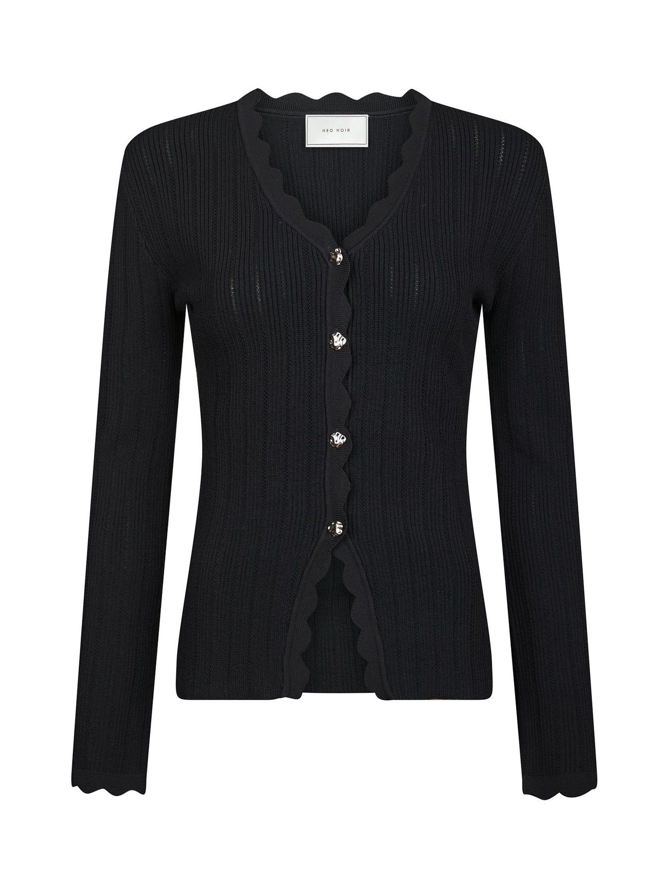 Neo Noir Clara Stitch Knit Blouse - Dark Navy