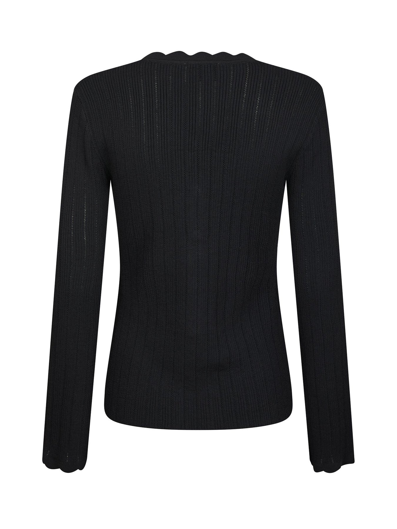 Neo Noir Clara Stitch Knit Blouse - Dark Navy
