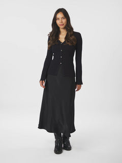 Clara Stitch Knit Blouse - Dark Navy