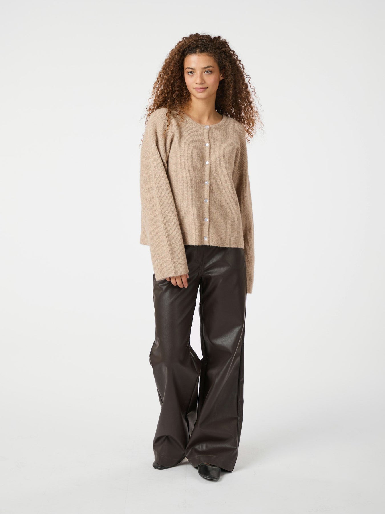 Vilja Knit Cardigan - Sand Melange