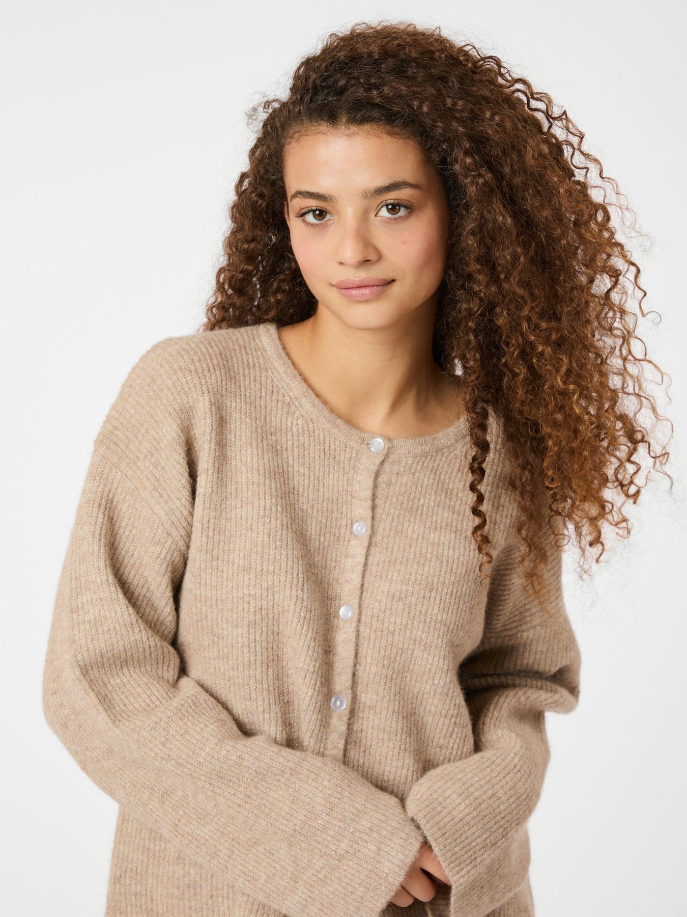 Vilja Knit Cardigan - Sand Melange