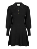 Polli Rib Knit Dress - Black
