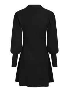 Polli Rib Knit Dress - Black