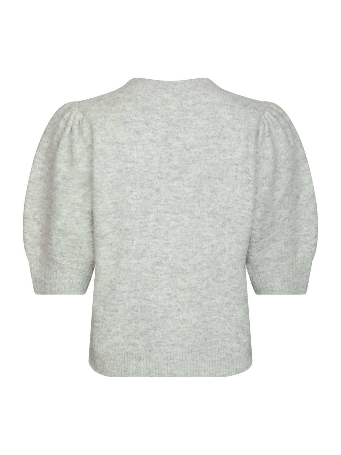 Trudy Deco Knit Cardigan - Light Grey Melange