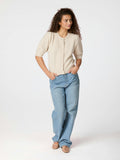 Trudy Deco Knit Cardigan - Ivory