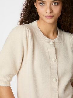 Trudy Deco Knit Cardigan - Ivory