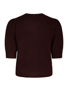 Trudy Deco Knit Cardigan - Wine