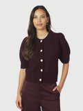 Trudy Deco Knit Kofta - Wine