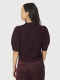 Trudy Deco Knit Kofta - Wine
