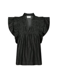 Jayla Denim Top - Svart