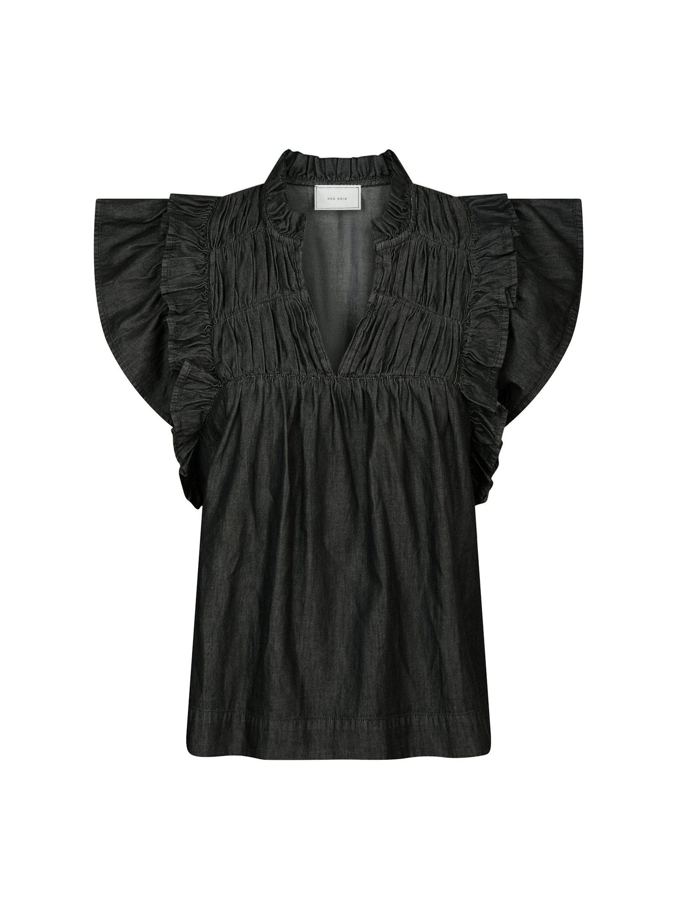 Jayla Denim Top - Svart