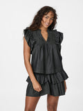 Jayla Denim Top - Svart
