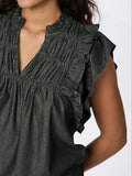 Jayla Denim Top - Svart