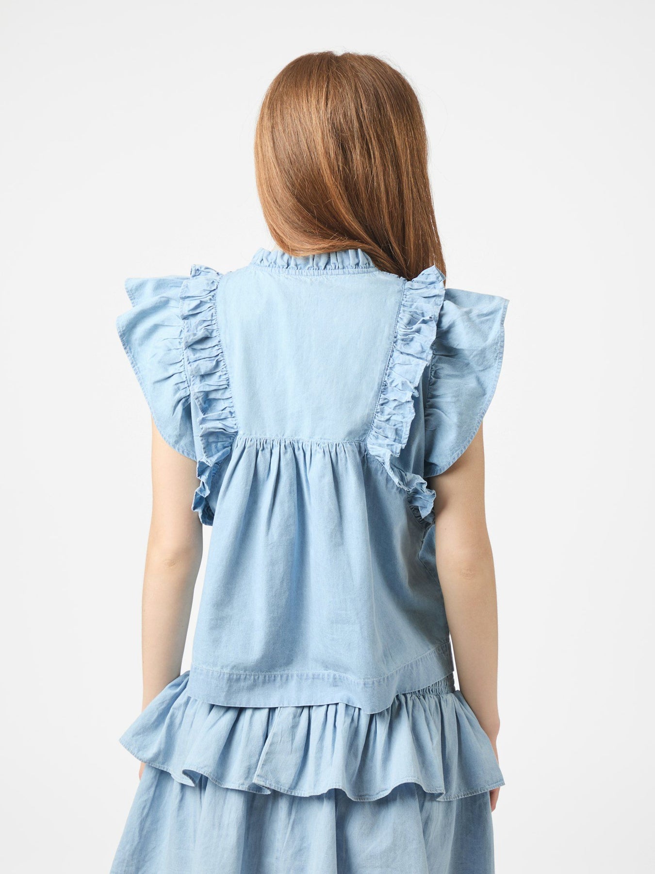 Jayla Denim Topp - Ljusblå