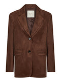 Namy Faux Suede Blazer - Brun