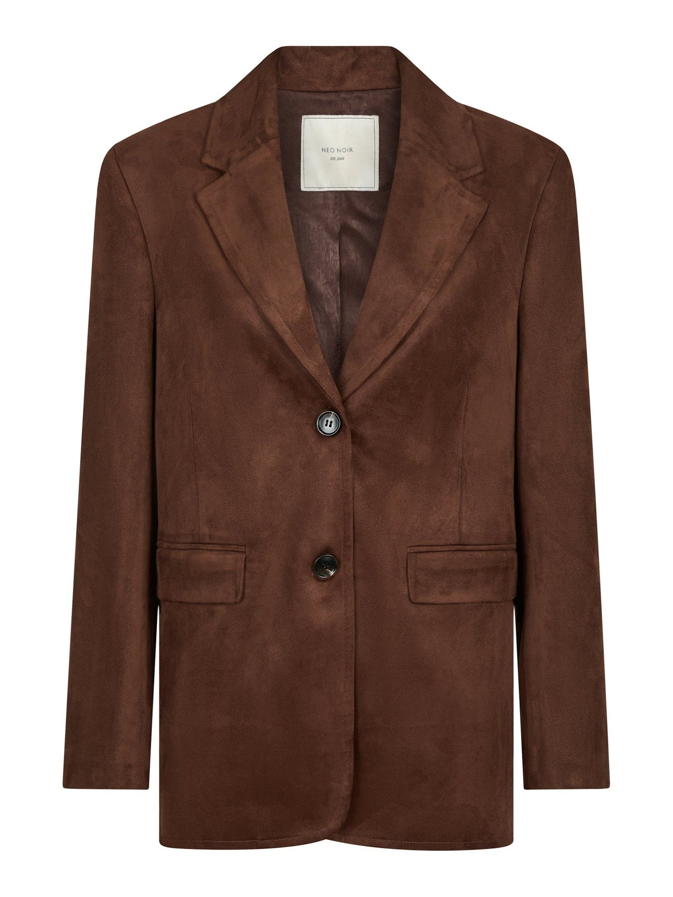 Namy Faux Suede Blazer - Brun