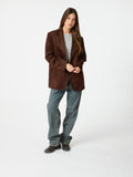 Namy Faux Suede Blazer - Brun