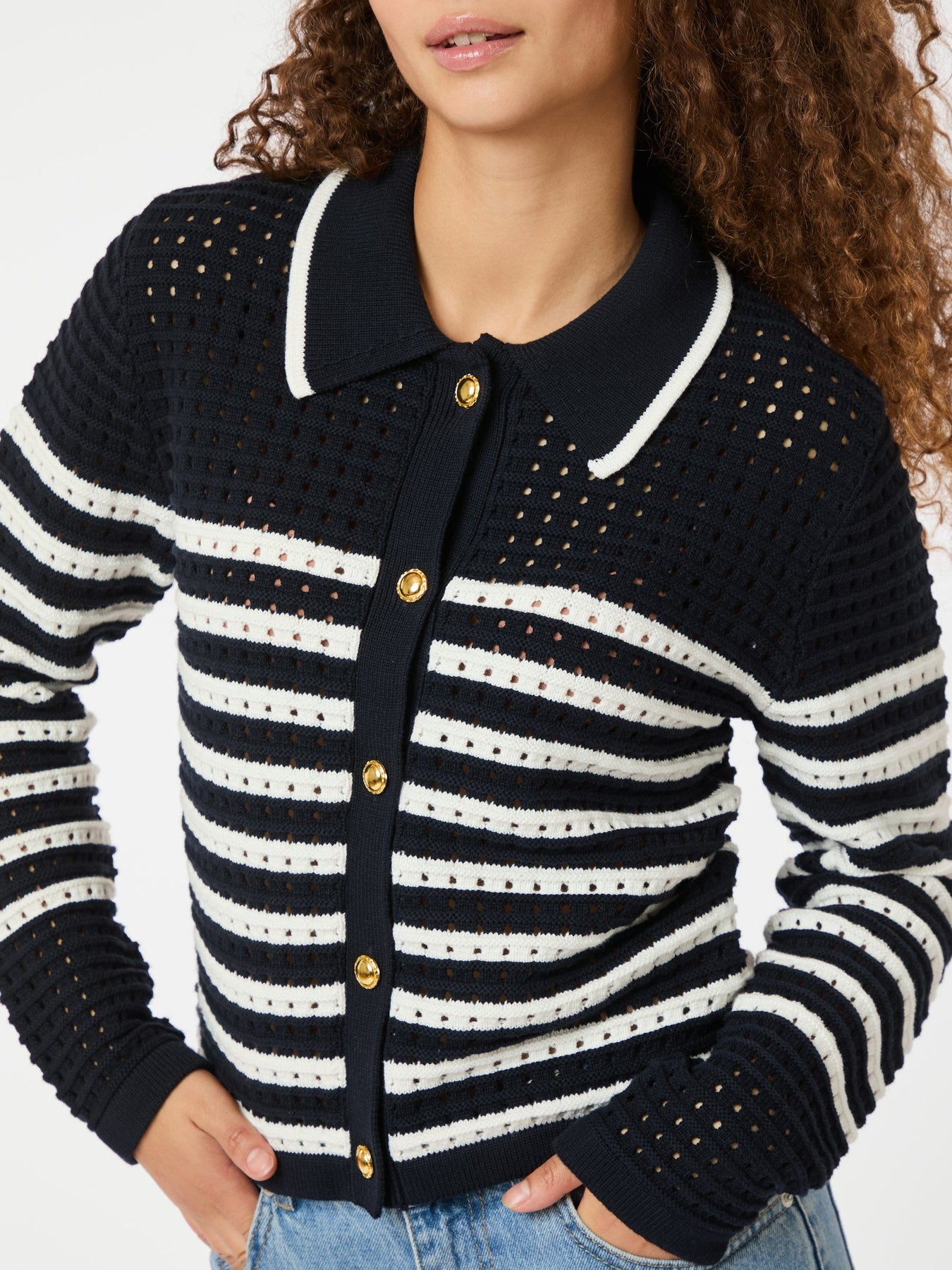 Effie Knit Cardigan - Marinblå