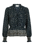 Ora Mini Border Blus - Camel