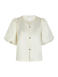 Aisa Dull Satin Blouse - Ivory