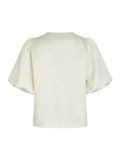 Aisa Dull Satin Blouse - Ivory