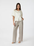 Aisa Dull Satin Blouse - Ivory