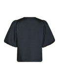 Aisa Dull Satin Blus - Navy