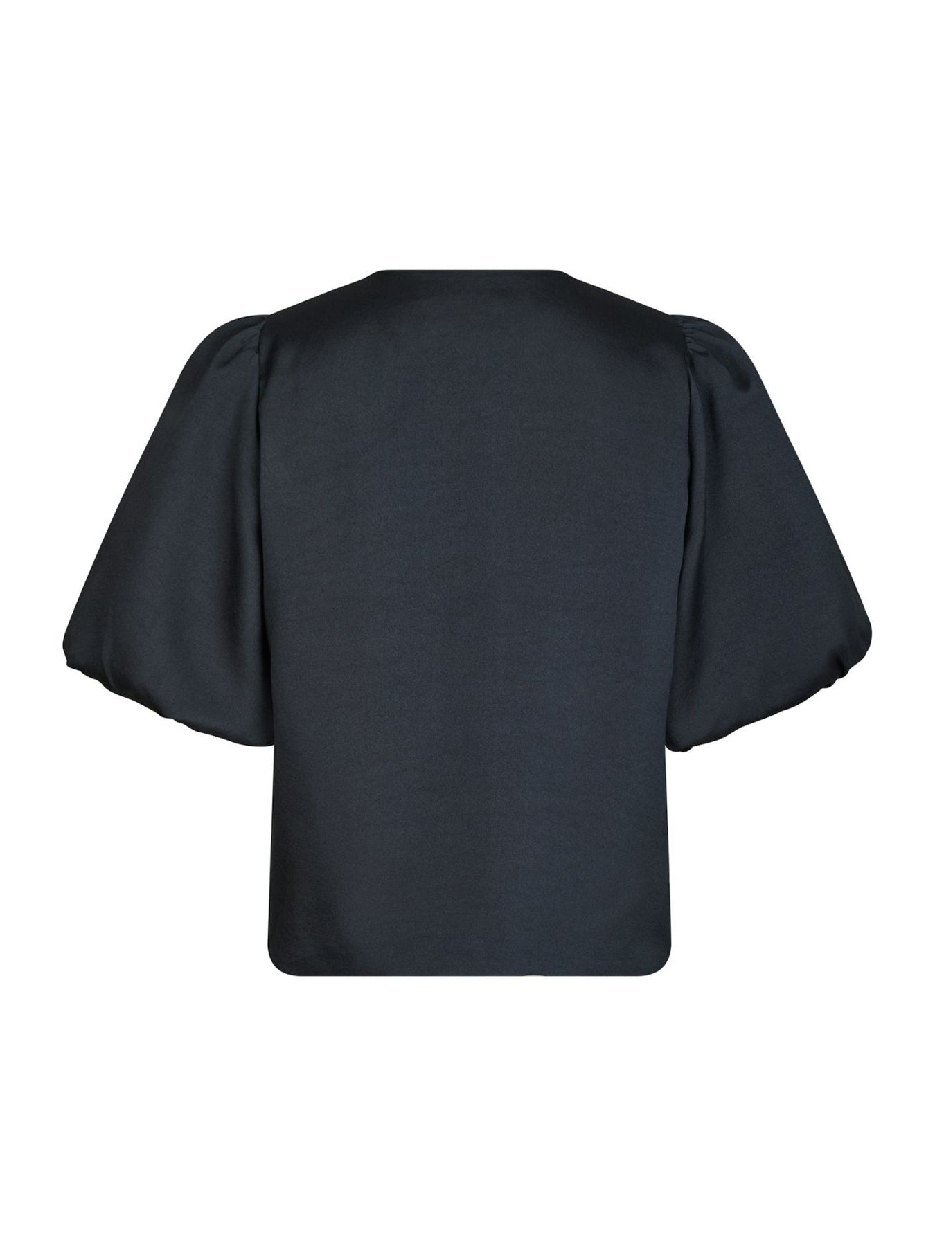 Aisa Dull Satin Blus - Navy