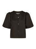 Aisa Dull Satin Blouse - Brun
