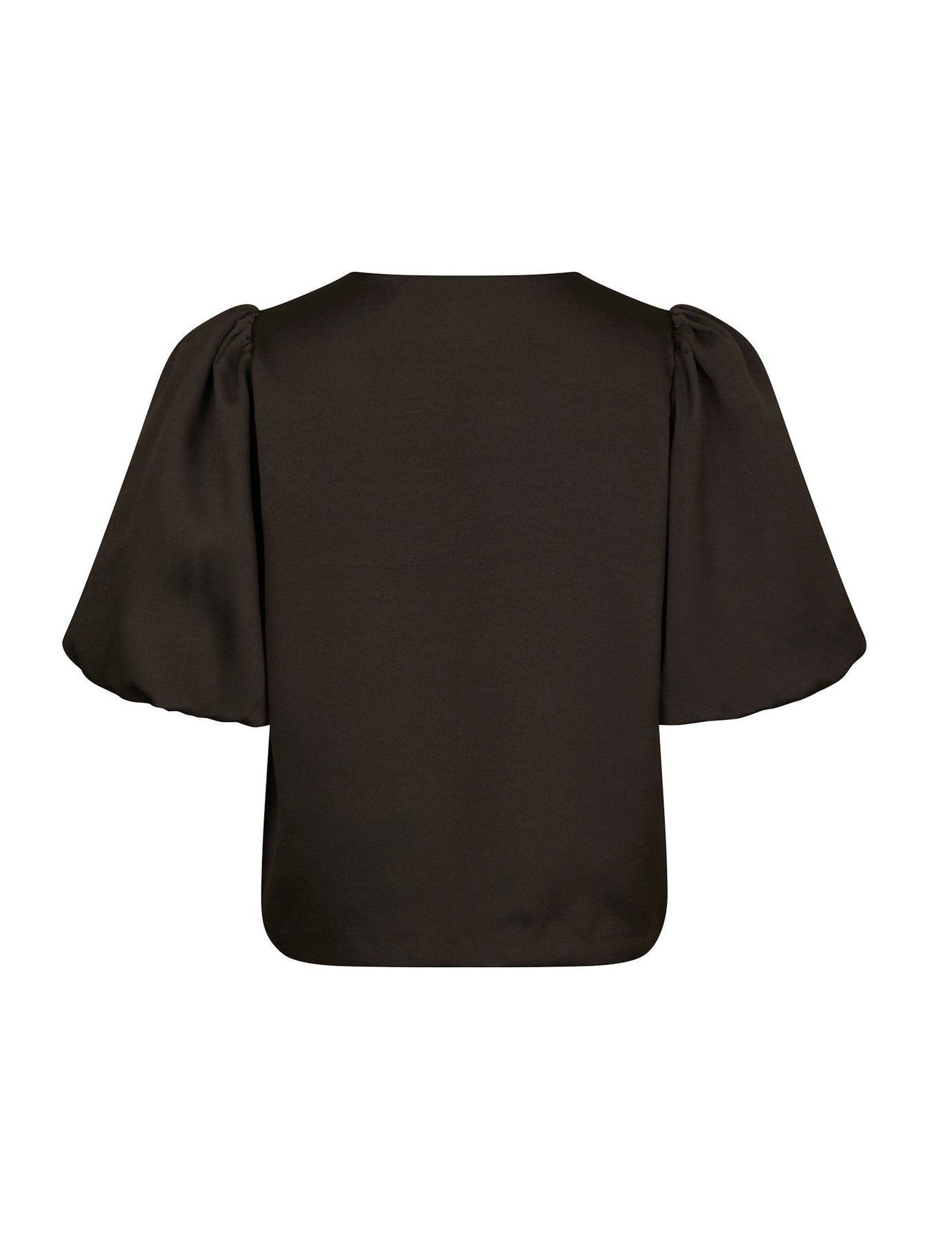 Aisa Dull Satin Blouse - Brun