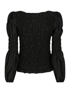 Polka Smock Shirt - Black