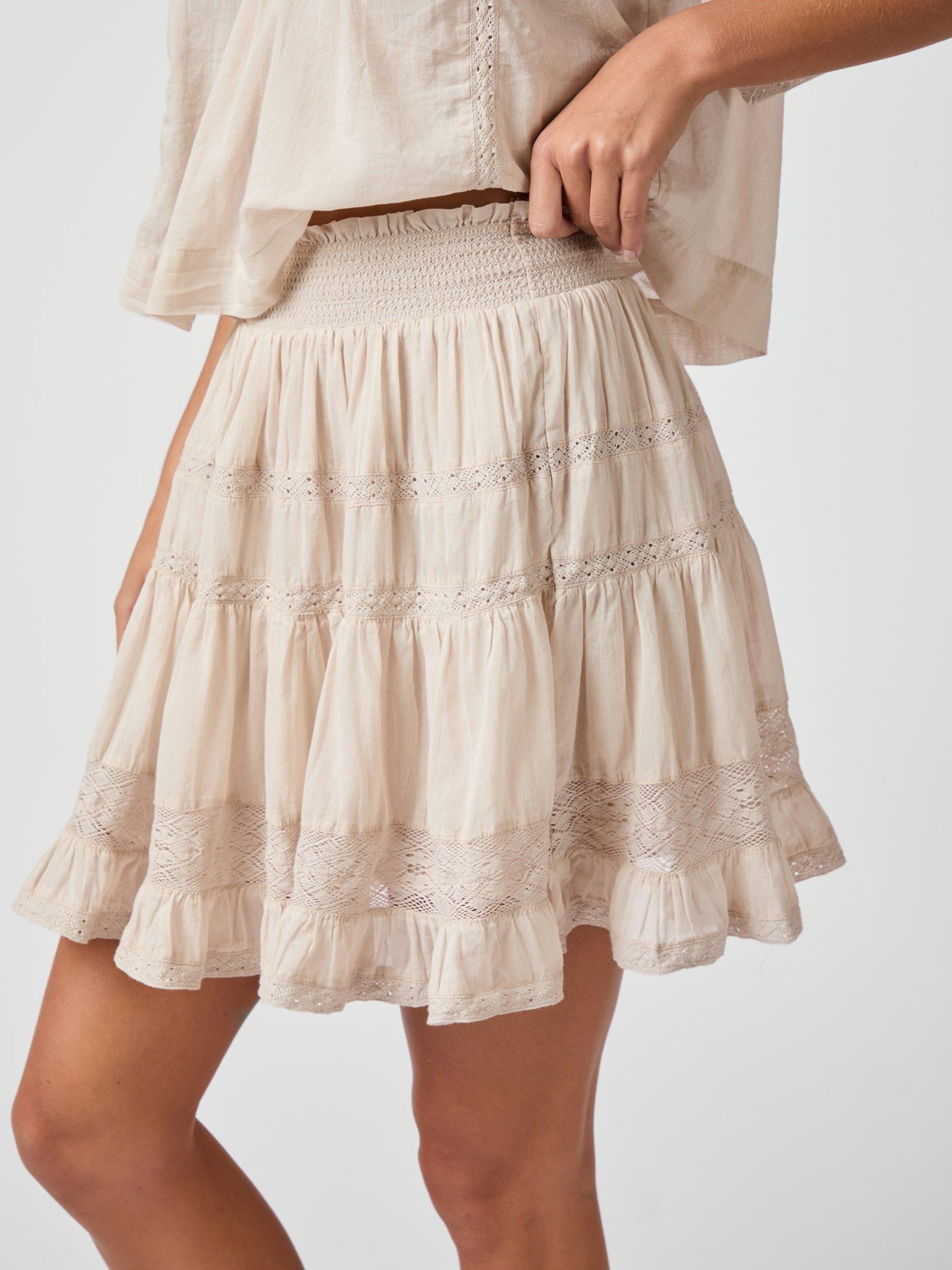 Callia S Voile Kjol - Ivory