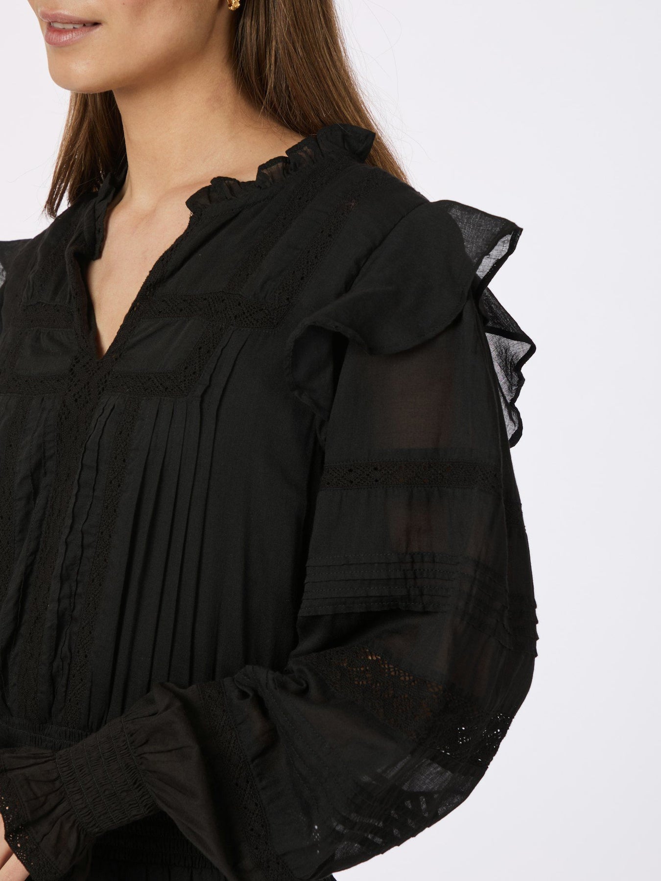 Aran S Voile Dress - Svart
