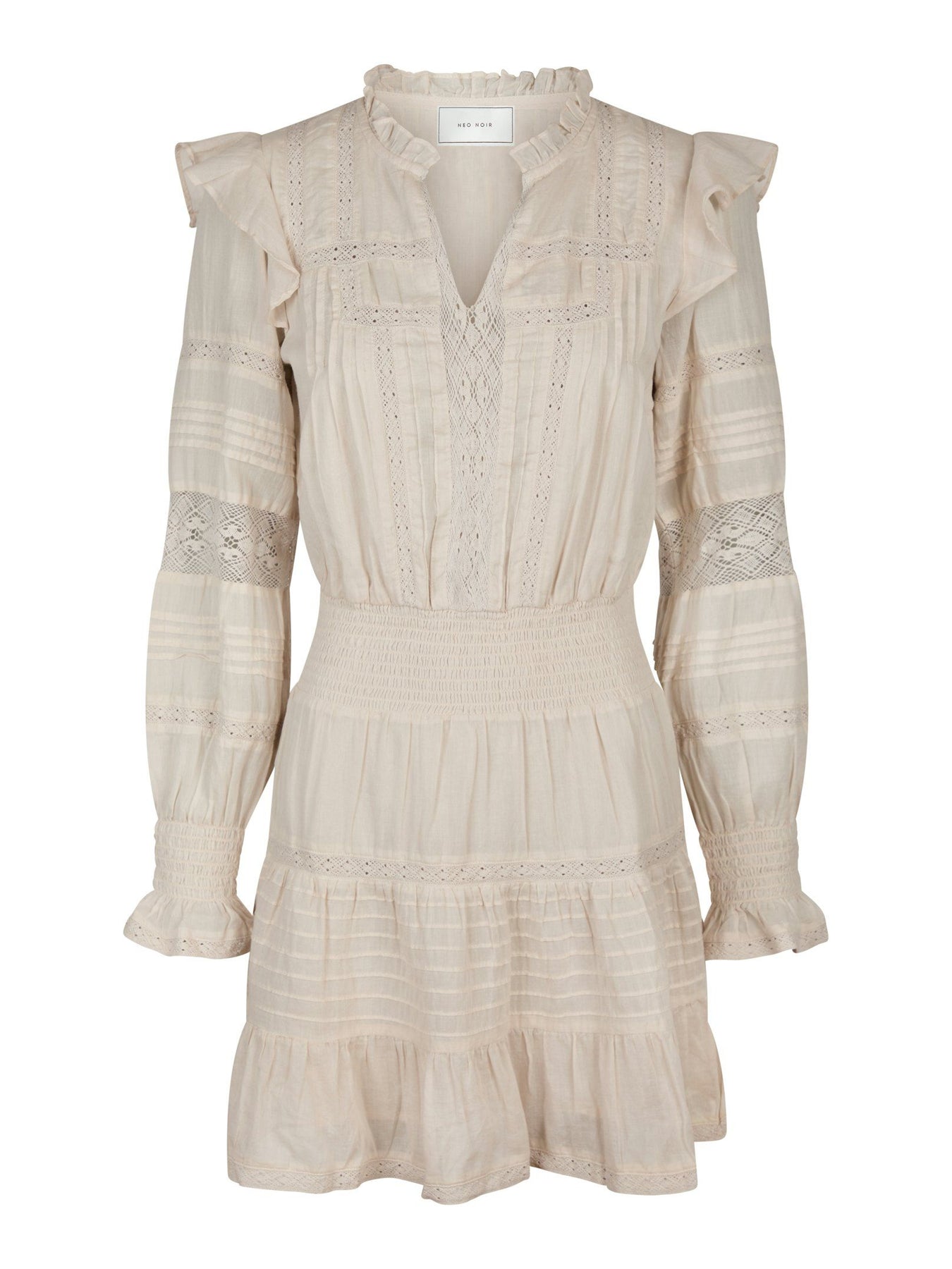 Aran S Voile Dress - Elfenbensvit