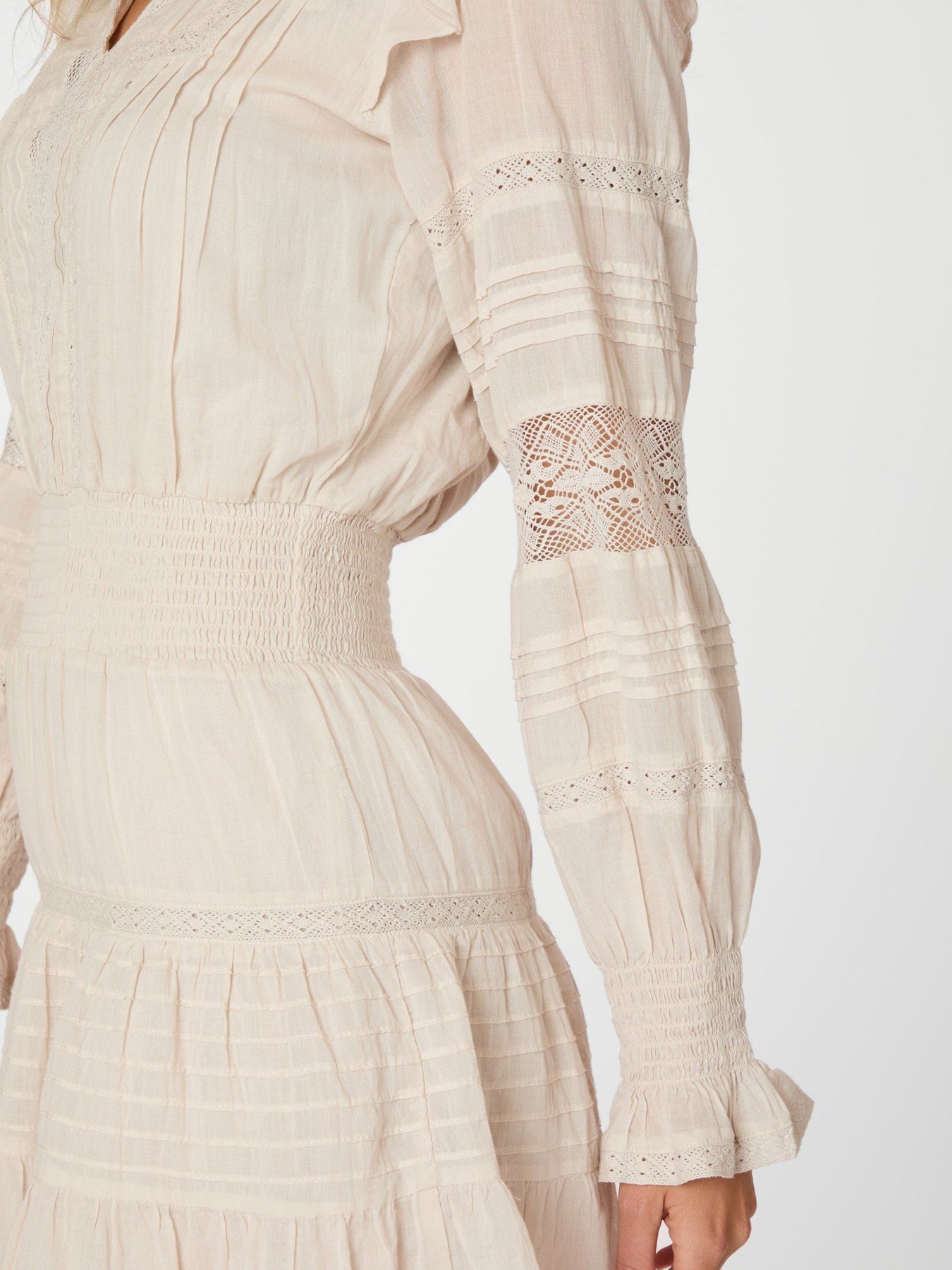 Aran S Voile Dress - Elfenbensvit