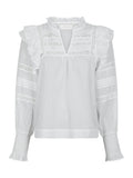 Mauri S Voile Blouse - Vit